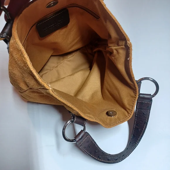 Maurizio Taiuti Suede Purse NWOT Approx 11X9.5X3 Genuine Leather Made in Italy - Picture 12 of 15